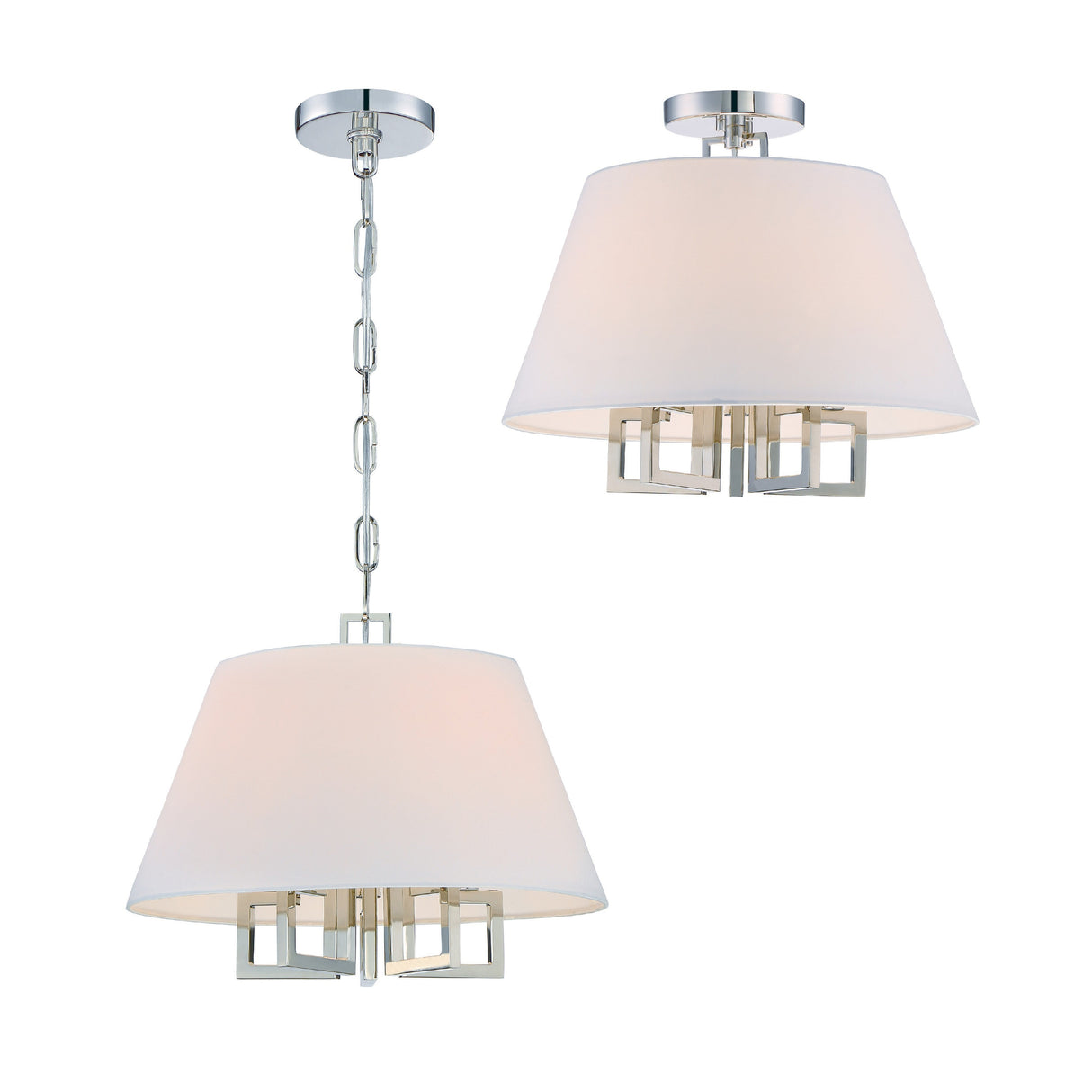 Libby Langdon for Crystorama Westwood 5 Light Polished Nickel Pendant 2255-PN
