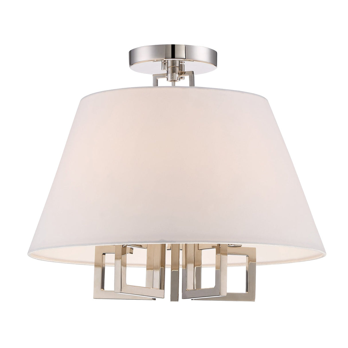 Libby Langdon for Crystorama Westwood 5 Light Polished Nickel Semi Flush Mount 2255-PN_CEILING