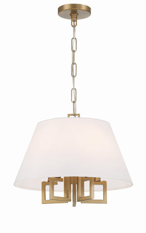 Libby Langdon for Crystorama Westwood 5 Light Polished Nickel Pendant 2255-PN
