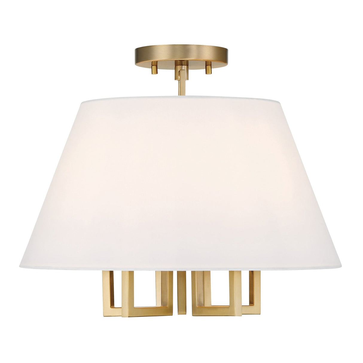 Libby Langdon for Crystorama Westwood 5 Light Polished Nickel Semi Flush Mount 2255-PN_CEILING