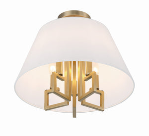 Libby Langdon for Crystorama Westwood 5 Light Polished Nickel Semi Flush Mount 2255-PN_CEILING