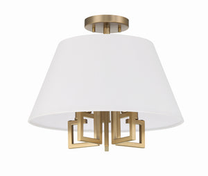 Libby Langdon for Crystorama Westwood 5 Light Polished Nickel Semi Flush Mount 2255-PN_CEILING