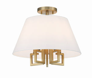 Libby Langdon for Crystorama Westwood 5 Light Polished Nickel Semi Flush Mount 2255-PN_CEILING
