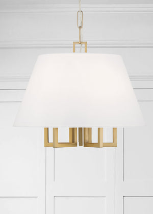 Libby Langdon for Crystorama Westwood 5 Light Polished Nickel Pendant 2255-PN