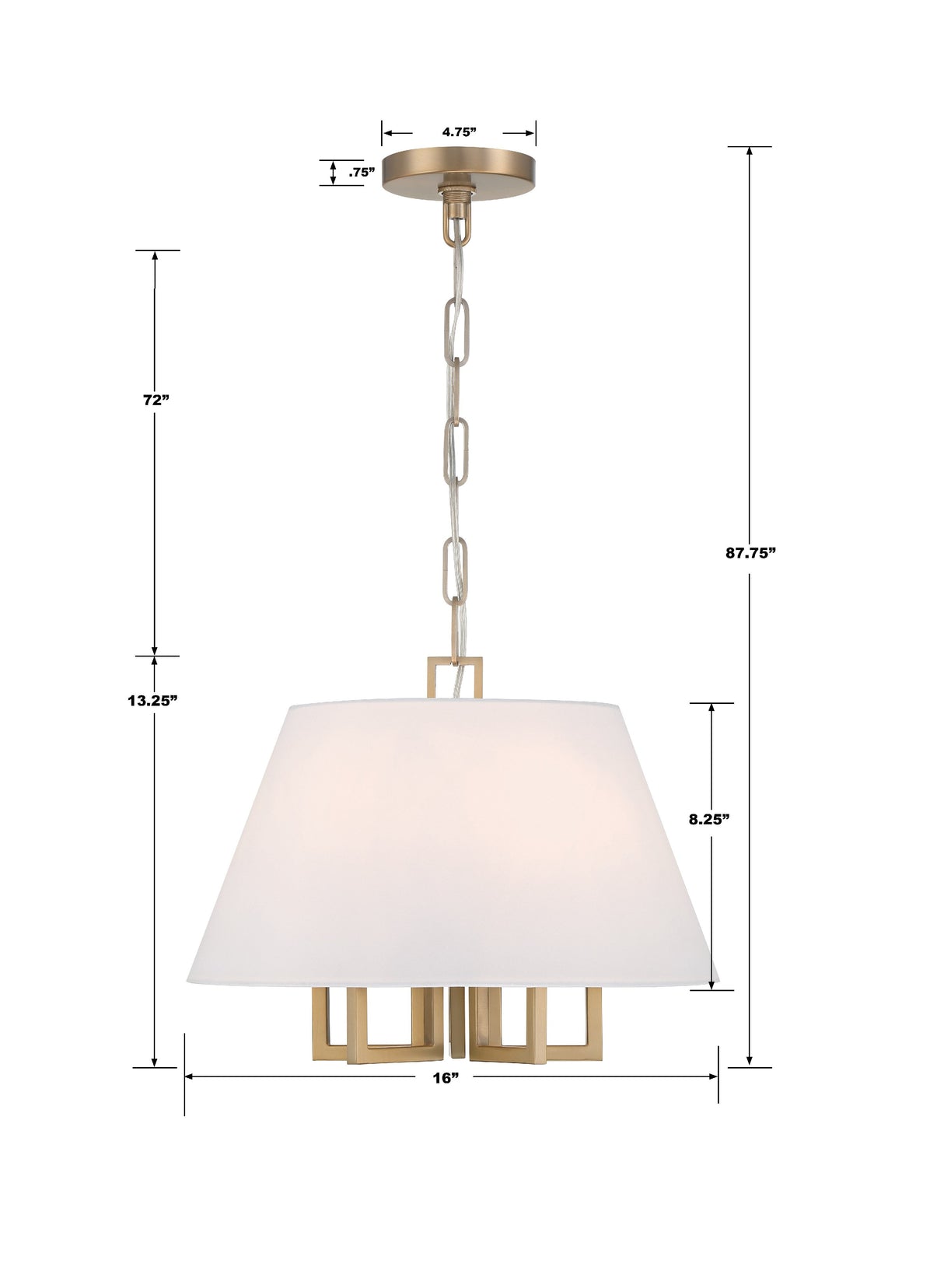Libby Langdon for Crystorama Westwood 5 Light Polished Nickel Pendant 2255-PN