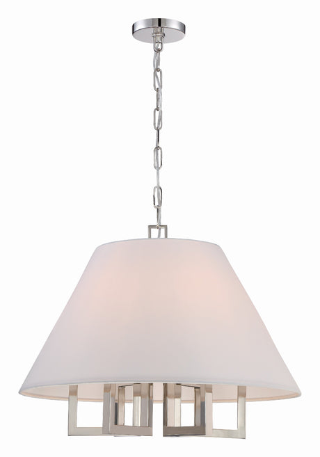 Libby Langdon for Crystorama Westwood 6 Light Polished Nickel Chandelier 2256-PN