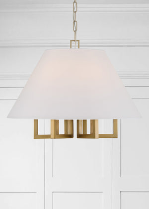 Libby Langdon for Crystorama Westwood 6 Light Polished Nickel Chandelier 2256-PN