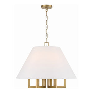 Libby Langdon for Crystorama Westwood 6 Light Polished Nickel Chandelier 2256-PN