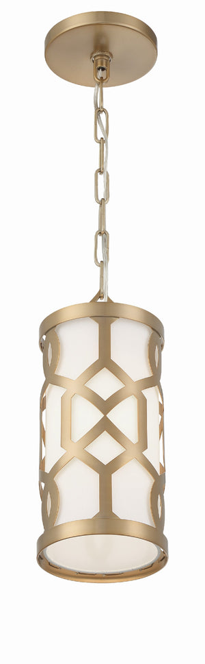 Libby Langdon for Crystorama Jennings 1 Light Aged Brass Mini Pendant 2260-AG