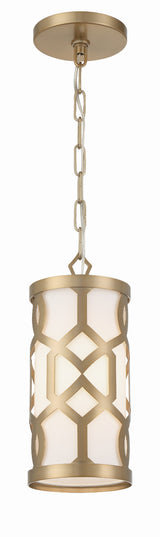 Libby Langdon for Crystorama Jennings 1 Light Aged Brass Mini Pendant 2260-AG