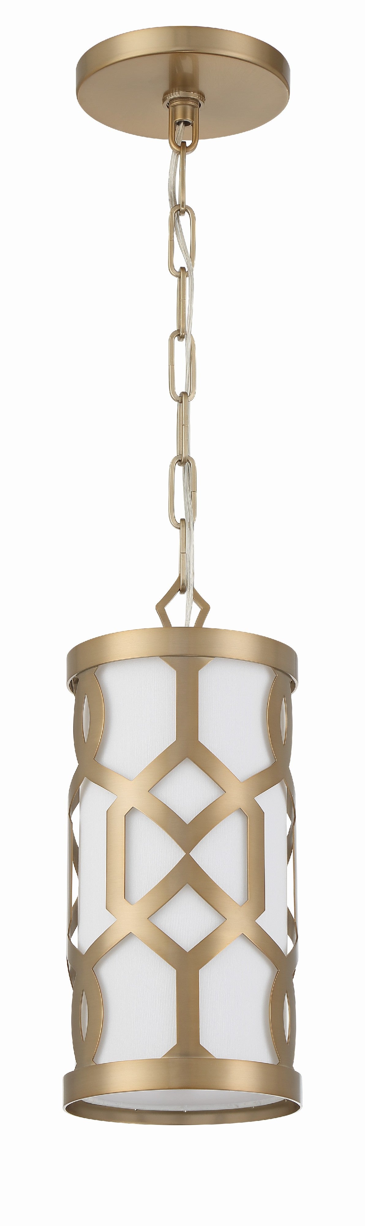 Libby Langdon for Crystorama Jennings 1 Light Aged Brass Mini Pendant 2260-AG