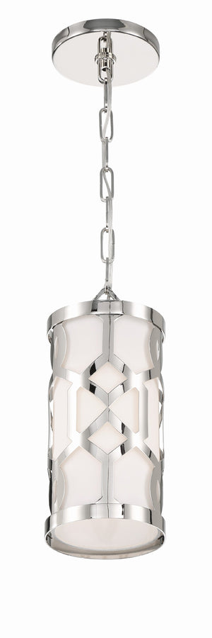 Libby Langdon for Crystorama Jennings 1 Light Aged Brass Mini Pendant 2260-AG