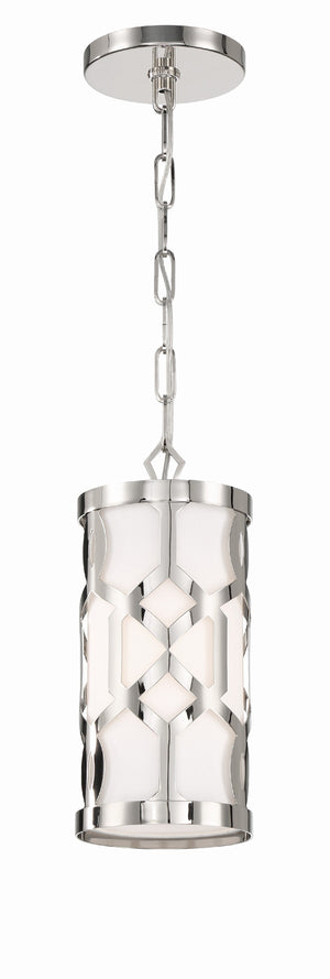 Libby Langdon for Crystorama Jennings 1 Light Aged Brass Mini Pendant 2260-AG
