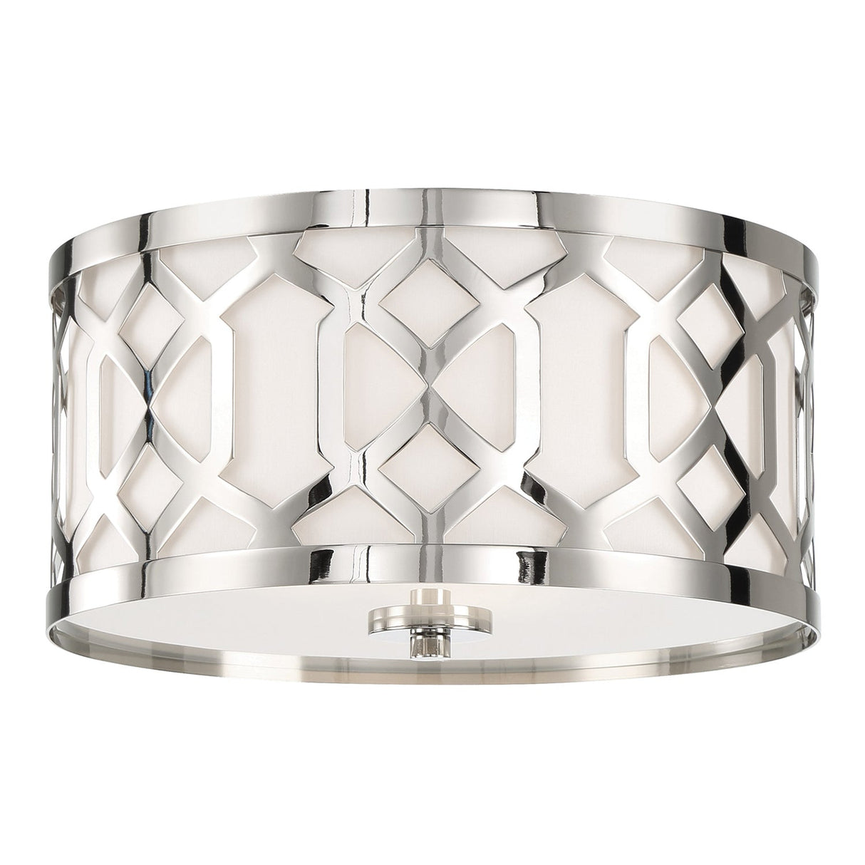 Libby Langdon for Crystorama Jennings 3 Light Polished Nickel Flush Mount 2263-PN