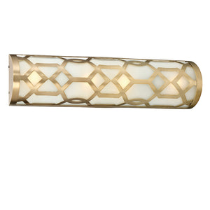 Libby Langdon for Crystorama Jennings Integrated LED Aged Brass Bathroom Vanity 2264-AG-LED
