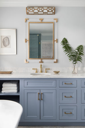 Libby Langdon for Crystorama Jennings Integrated LED Aged Brass Bathroom Vanity 2264-AG-LED