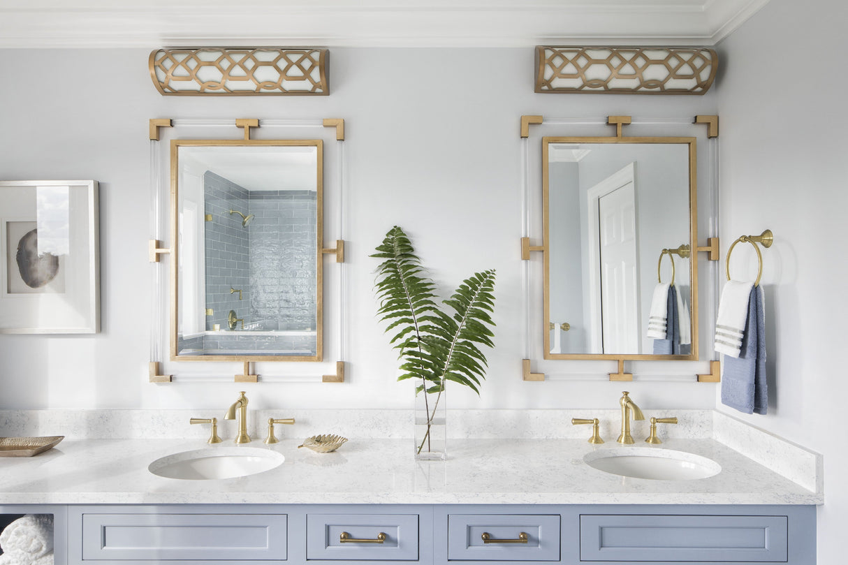 Libby Langdon for Crystorama Jennings Integrated LED Aged Brass Bathroom Vanity 2264-AG-LED