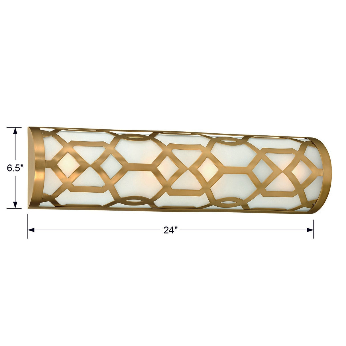 Libby Langdon for Crystorama Jennings Integrated LED Aged Brass Bathroom Vanity 2264-AG-LED