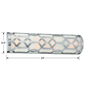 Libby Langdon for Crystorama Jennings Integrated LED Aged Brass Bathroom Vanity 2264-AG-LED