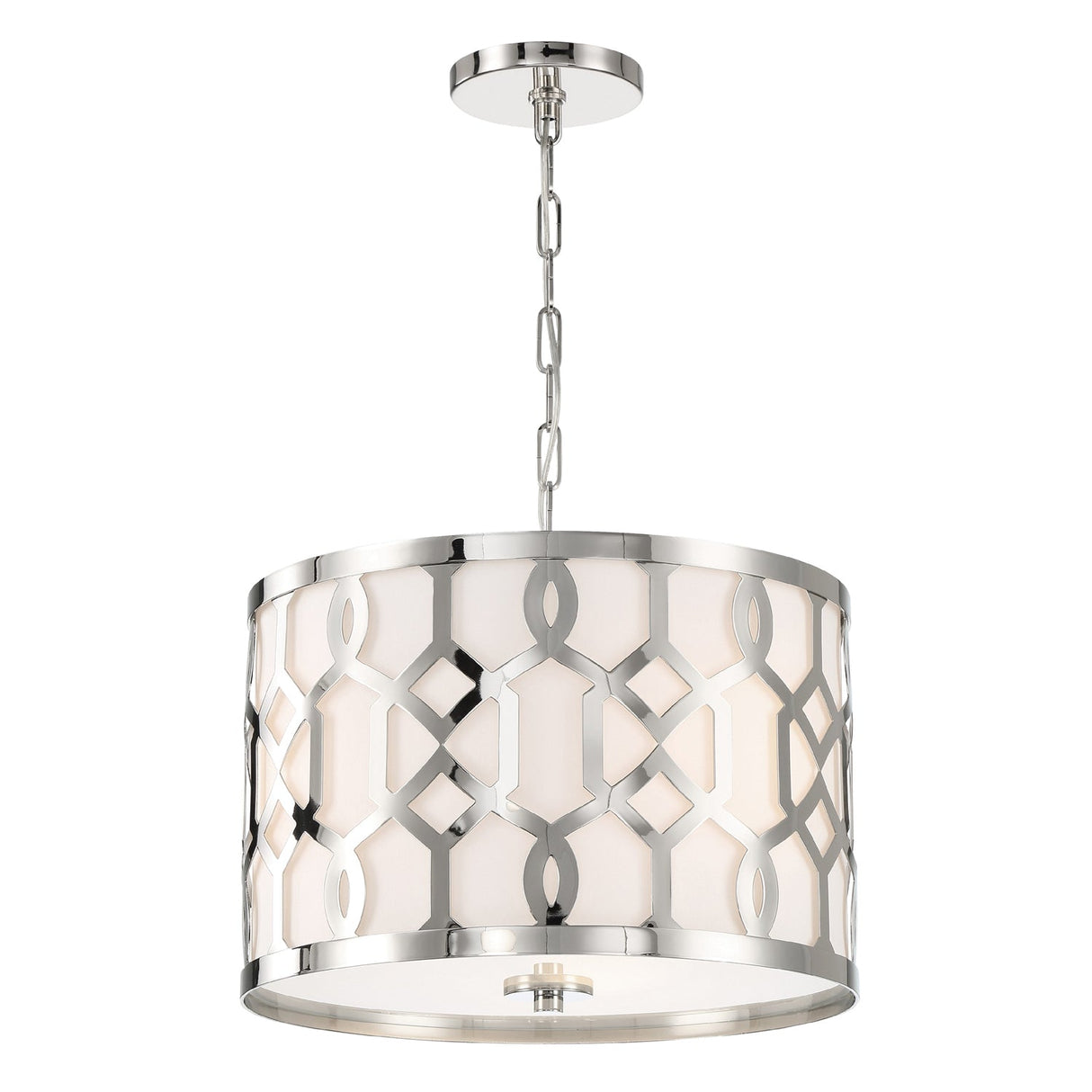 Libby Langdon for Crystorama Jennings 3 Light Polished Nickel Chandelier 2265-PN