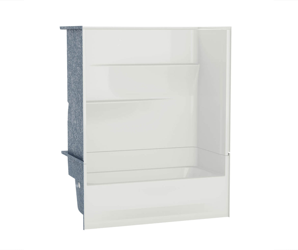 MAAX 105573-000-002-002 Gallery TS-6030 AcrylX Alcove Right-Hand Drain Two-Piece Tub Shower in White
