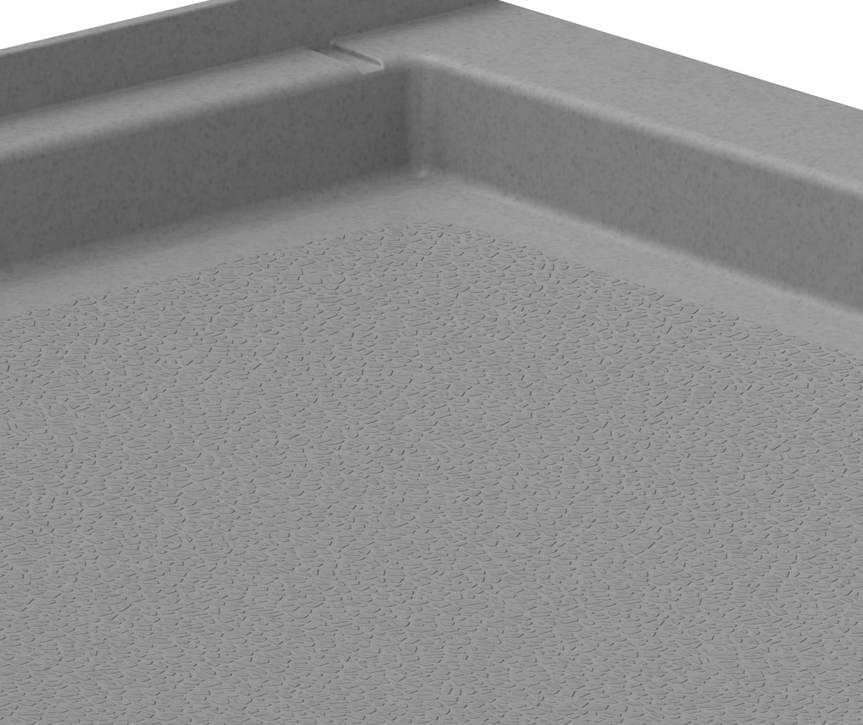 Swanstone SBF-3060LM/RM 30 x 60 Swanstone Alcove Shower Pan with Left Hand Drain Ash Gray SB03060LM.203