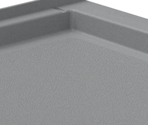 Swanstone SBF-3060LM/RM 30 x 60 Swanstone Alcove Shower Pan with Left Hand Drain Ash Gray SB03060LM.203