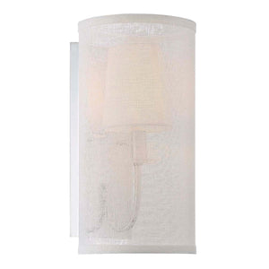 Libby Langdon for Crystorama Culver 1 Light Polished Nickel Sconce 2291-PN