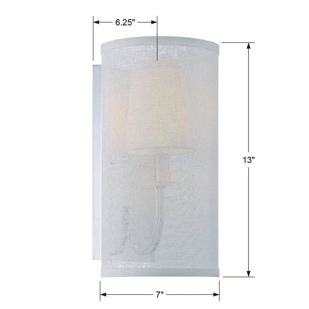 Libby Langdon for Crystorama Culver 1 Light Polished Nickel Sconce 2291-PN