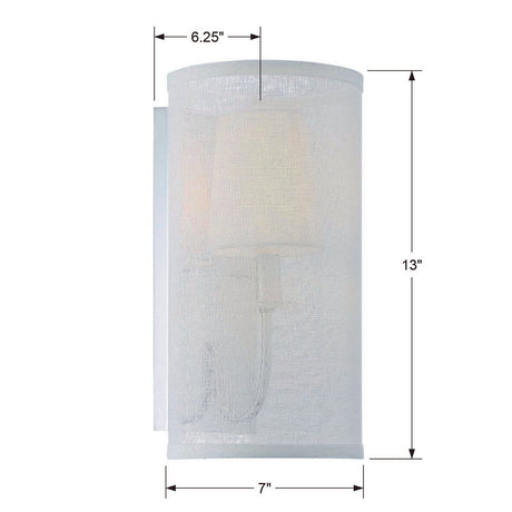 Libby Langdon for Crystorama Culver 1 Light Polished Nickel Sconce 2291-PN