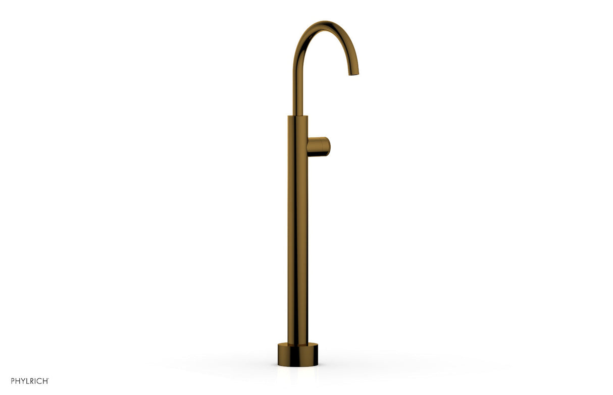Phylrich 230-44-04-002 BASIC II Low Floor Mount Tub Filler - Knurled Handle  230-44-04 - French Brass