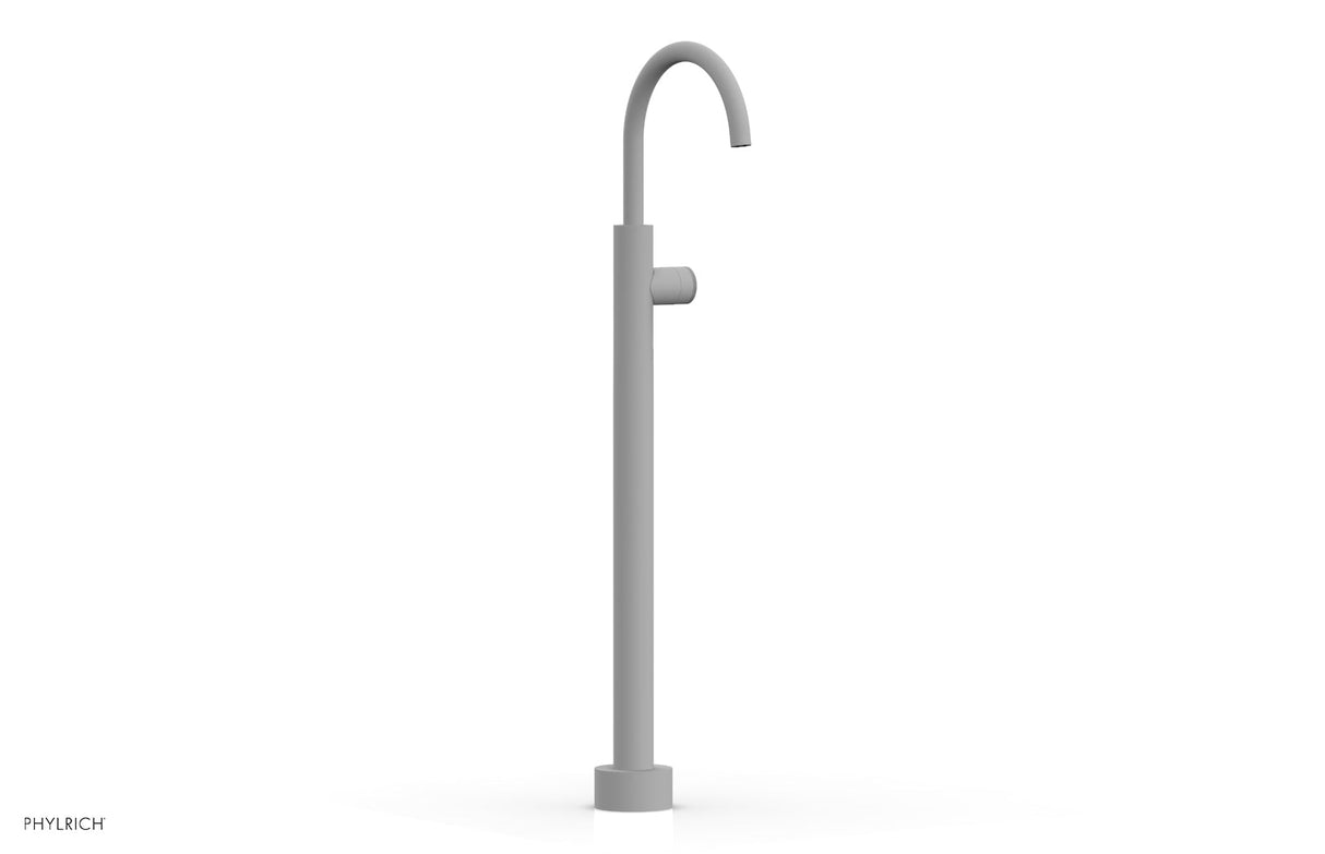 Phylrich 230-44-02-050 BASIC II Tall Floor Mount Tub Filler - Knurled Handle 230-44-02 - Satin White