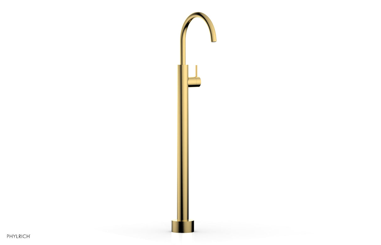 Phylrich 230-45-02-024 BASIC II Tall Floor Mount Tub Filler - Lever Handle 230-45-02 - Satin Gold