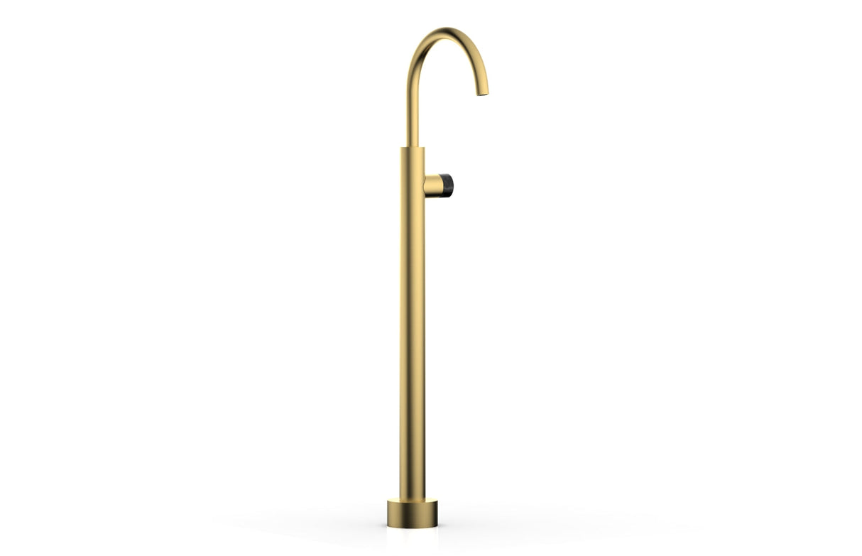 Phylrich 230-47-02-24BX030 BASIC II Tall Floor Mount Tub Filler - Marble Handle 230-47-02 - Burnished Gold