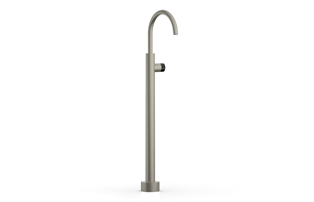 Phylrich 230-47-02-15BX030 BASIC II Tall Floor Mount Tub Filler - Marble Handle 230-47-02 - Burnished Nickel
