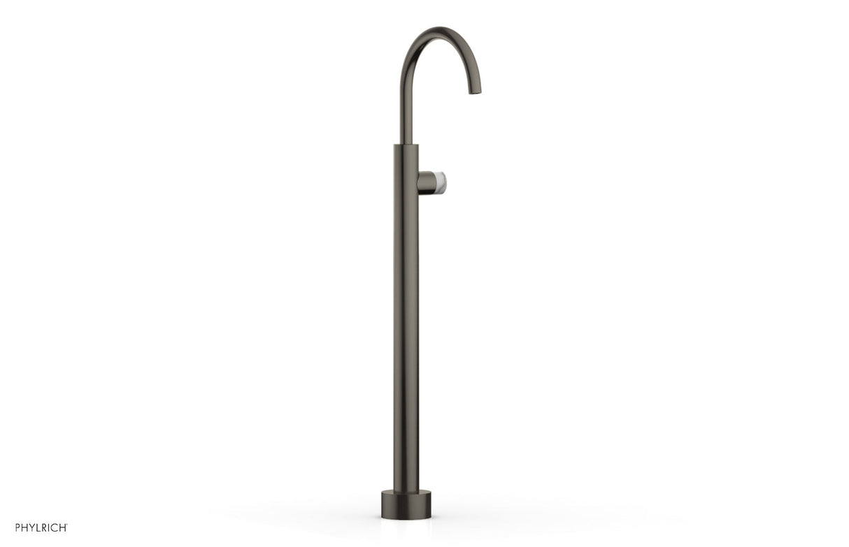 Phylrich 230-47-02-15AX031 BASIC II Tall Floor Mount Tub Filler -  Marble Handle 230-47-02 - Pewter