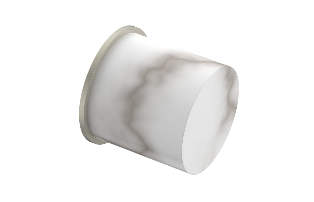 Phylrich 230-92-15BX031 BASIC II Cabinet Knob - White Marble 230-92 - Burnished Nickel