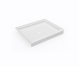 Swanstone SS-3442 34 x 42 Swanstone Alcove Shower Pan with Center Drain in White SF03442MD.010