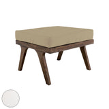 Elk 2317009WO Teak Square Ottoman Cushion - White