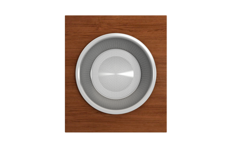 BOCCHI 2320 0015 Wood Board with Large Round Stainless Steel Mixing Bowl and Colander F/1344, 1348, 1360, 1362, 1504, 1505, 1506 (short side only), 1627, 1628