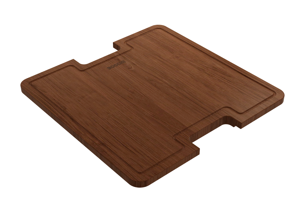 BOCCHI 2320 0003 Wooden Cutting Board For Sotto 1359 w/ handle - Sapele Mahogany Wood