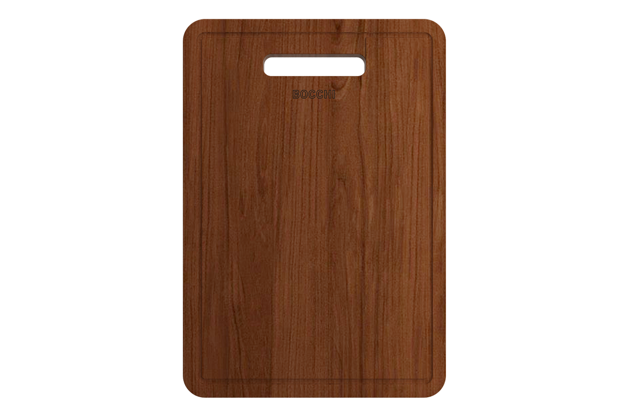 BOCCHI 2320 0006 Wooden Cutting Board for Baveno w/ Handle - Sapele Mahogany for 1633 (inner ledge), 1616 & 1618 sinks