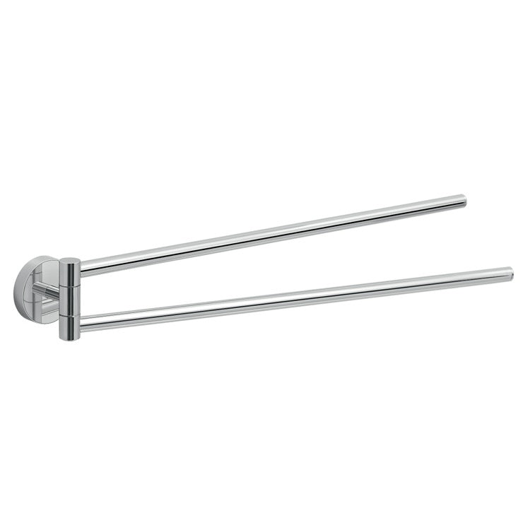 Swivel Towel Bar, Chrome, Two Rails