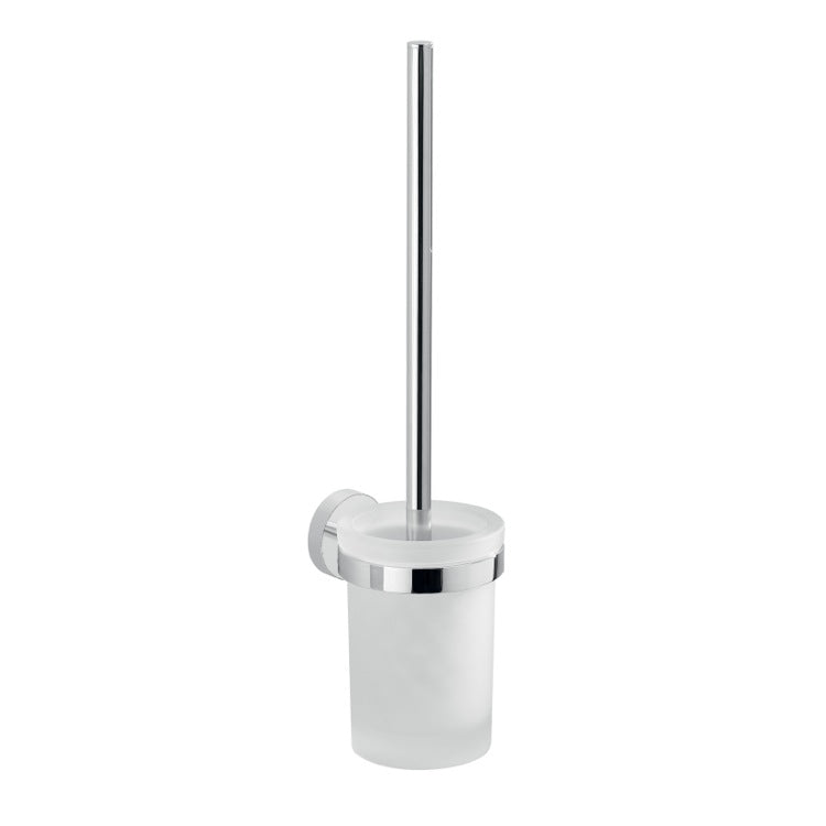 Toilet Brush Holder, Frosted Glass, Wall Mount
