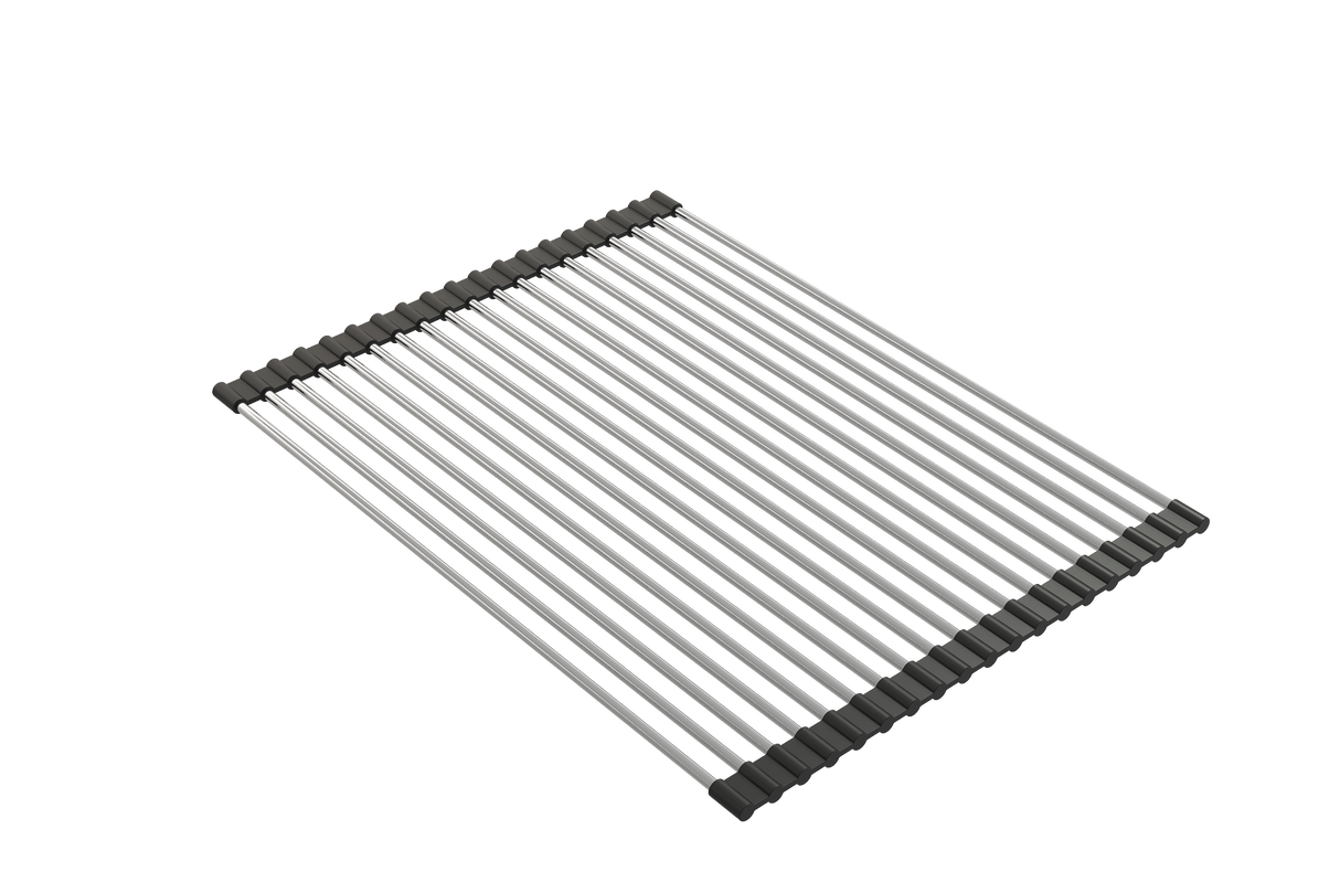 BOCCHI 2350 0003 Roller Mat, Stainless Steel with Black Edging; Compatible with 1600, 1606, 1634, 1635 sinks