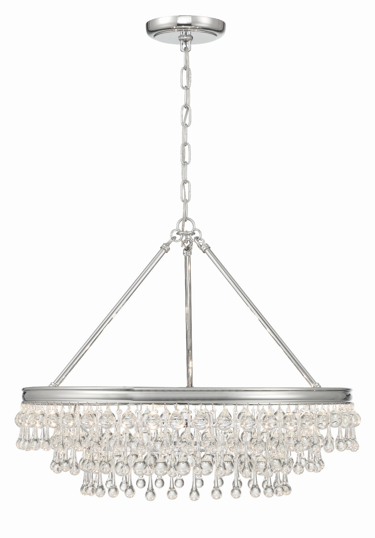 Calypso 6 Light Polished Chrome Chandelier 237-CH