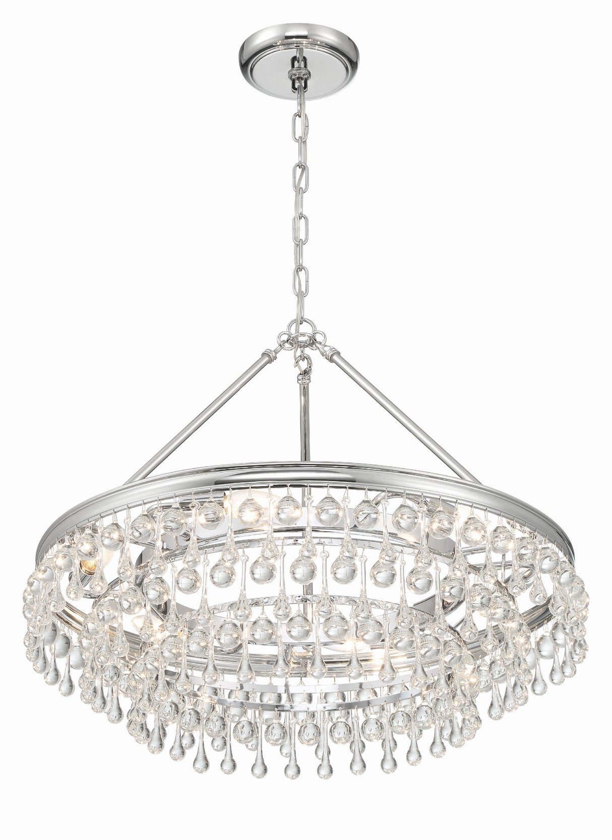 Calypso 6 Light Polished Chrome Chandelier 237-CH