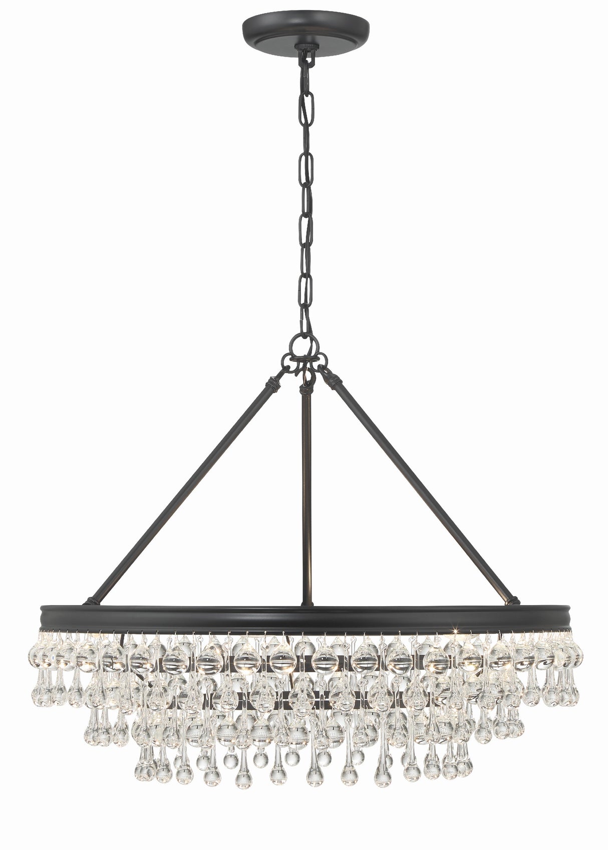 Calypso 6 Light Polished Chrome Chandelier 237-CH