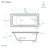 Voltaire 48" X 32" Right-Hand Drain Alcove Bathtub