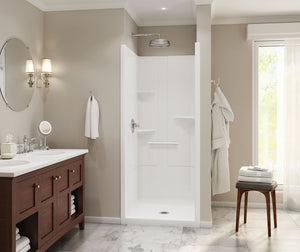 MAAX 105917-000-001 Camelia SH-3636 Acrylic Alcove Center Drain One-Piece Shower in White - No Seat